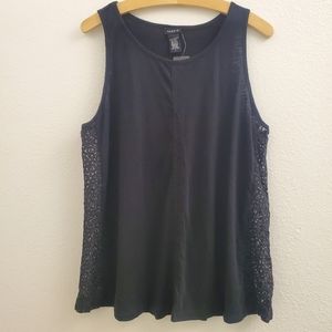 NWT Torrid Black Lace Inset Tank Top T117